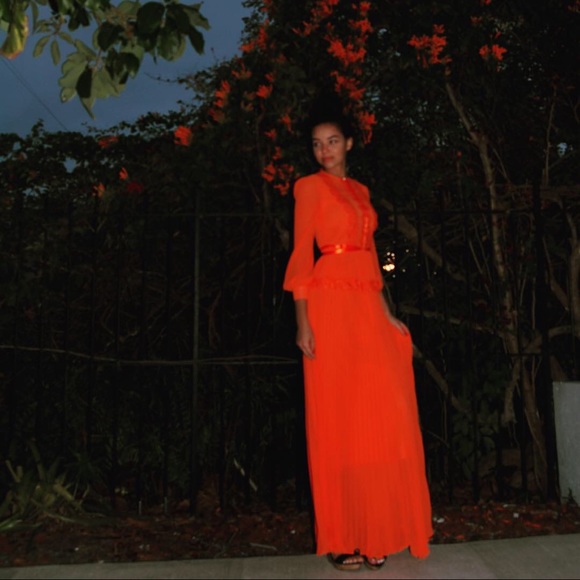 Vintage Dresses & Skirts - Orange maxi dress